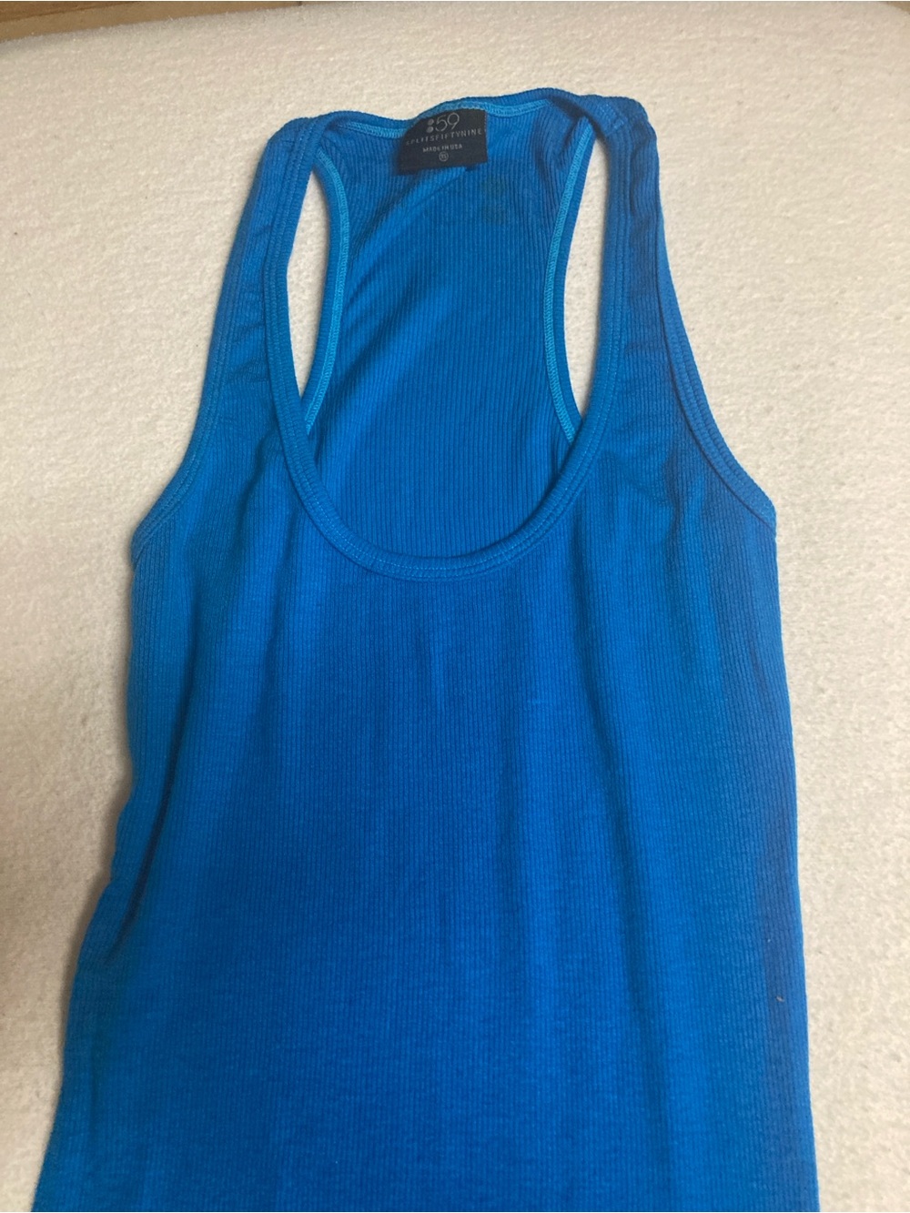 NWOT Splits59 Stone Blue Racerback Tank Top